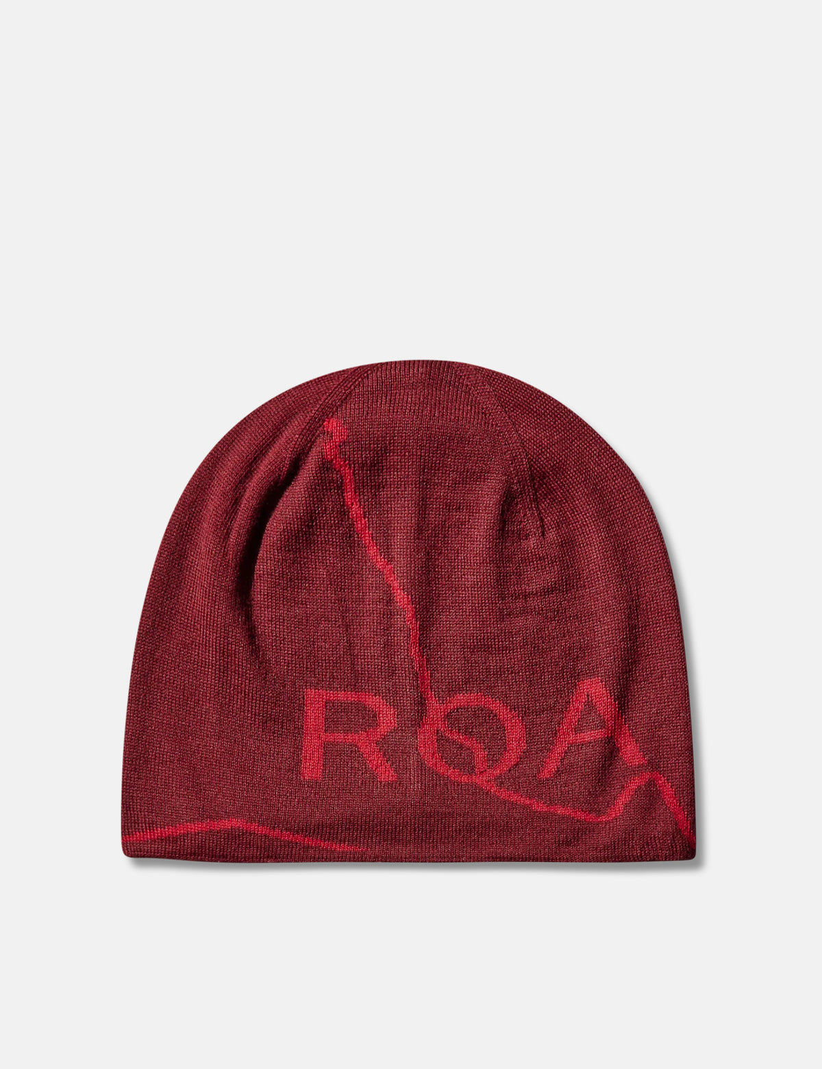 ROA Logo Wool Beanie Hat - Burgundy