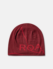ROA Logo Wool Beanie Hat - Burgundy
