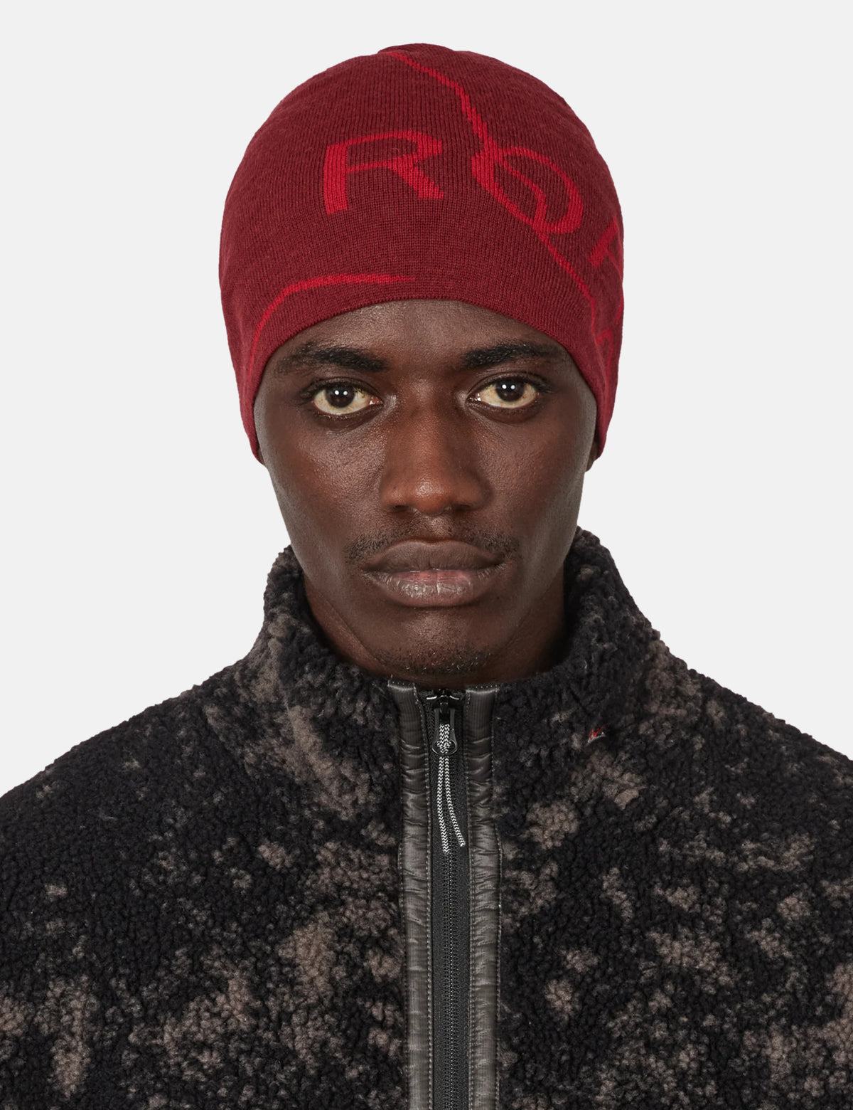 ROA Logo Wool Beanie Hat - Burgundy